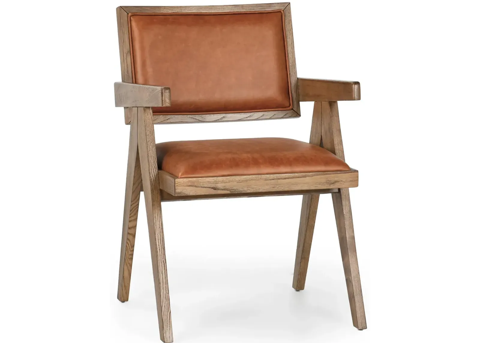 Dolton Top Grain Leather Arm Chair in Tan