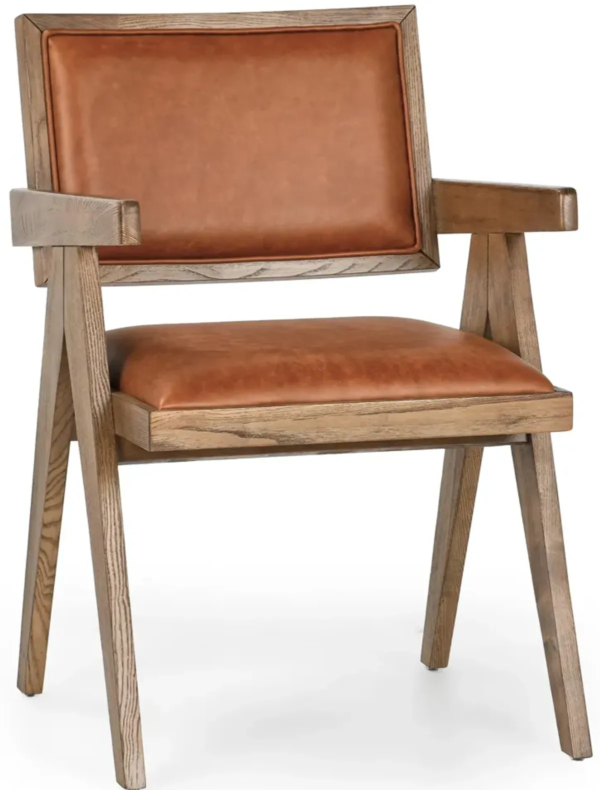 Dolton Top Grain Leather Arm Chair in Tan