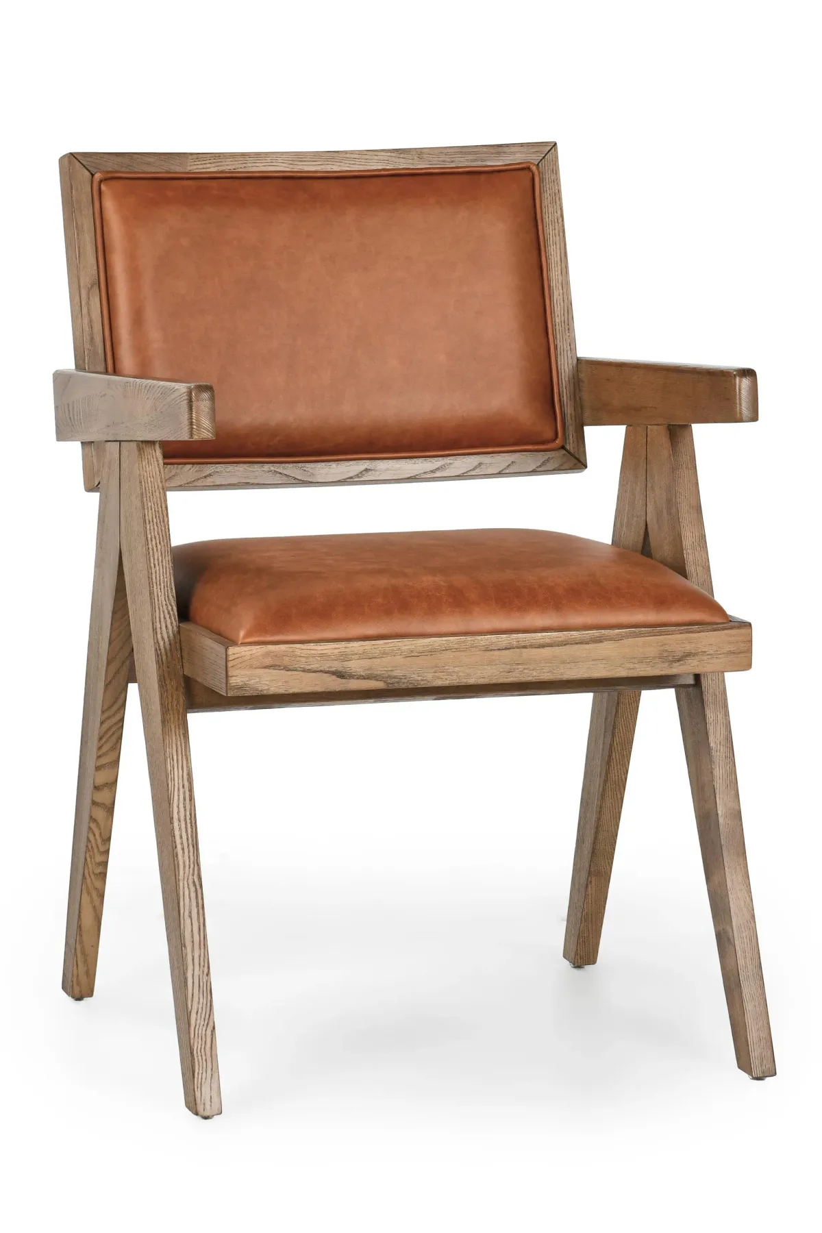 Dolton Top Grain Leather Arm Chair in Tan