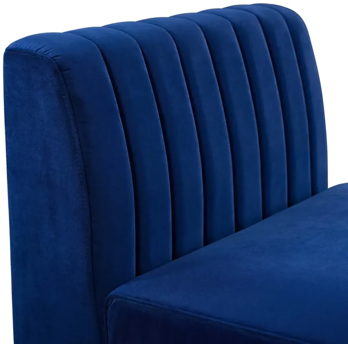 Triumph Channel Tufted Performance Velvet Armless Chair