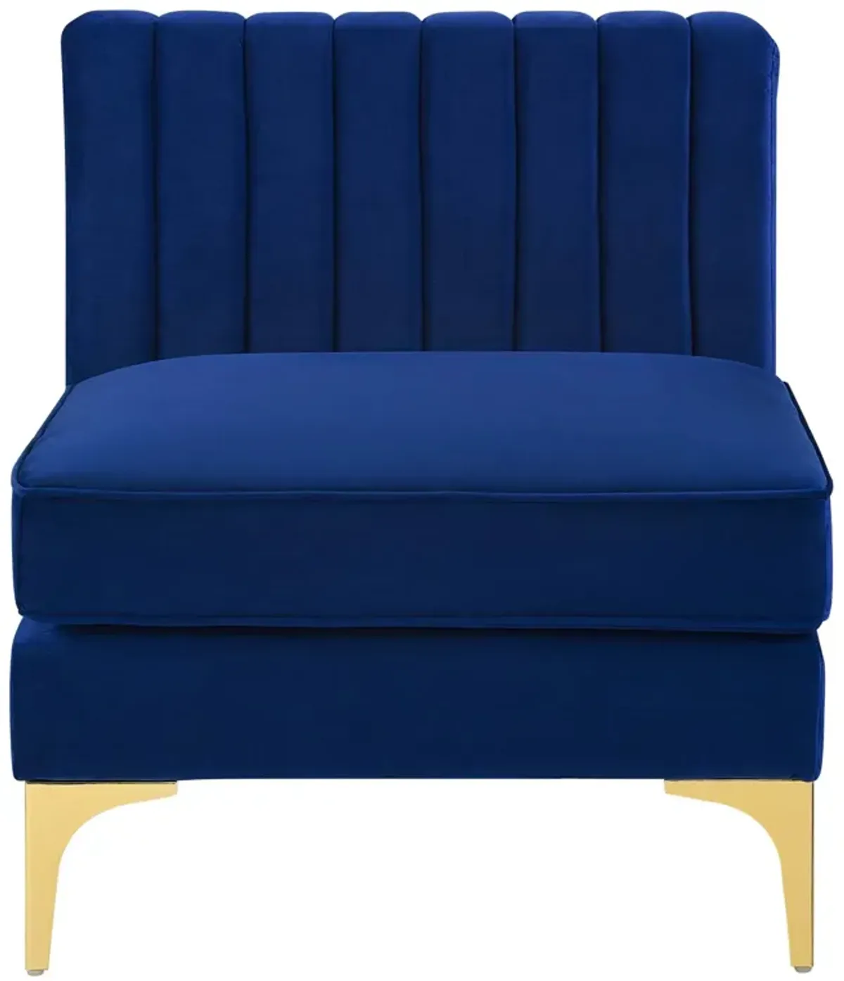 Triumph Channel Tufted Performance Velvet Armless Chair