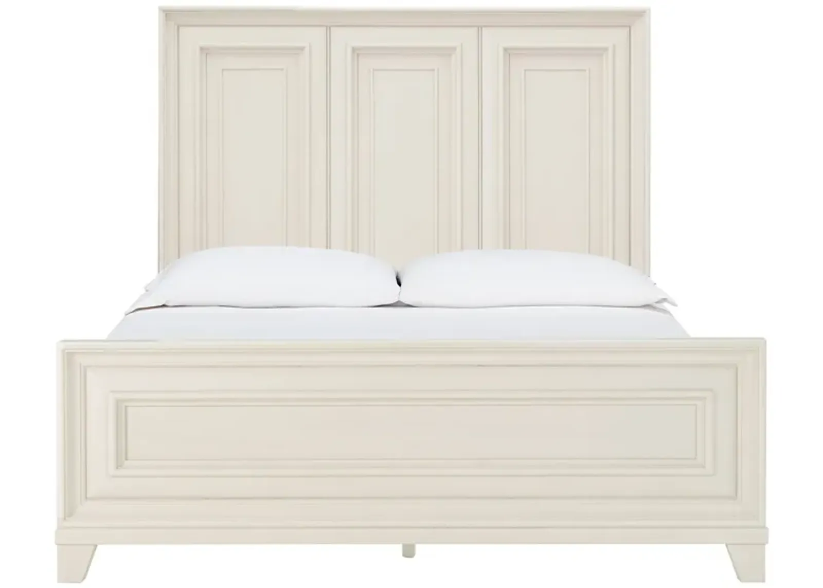 Montauk Weathered White Queen Panel Bed