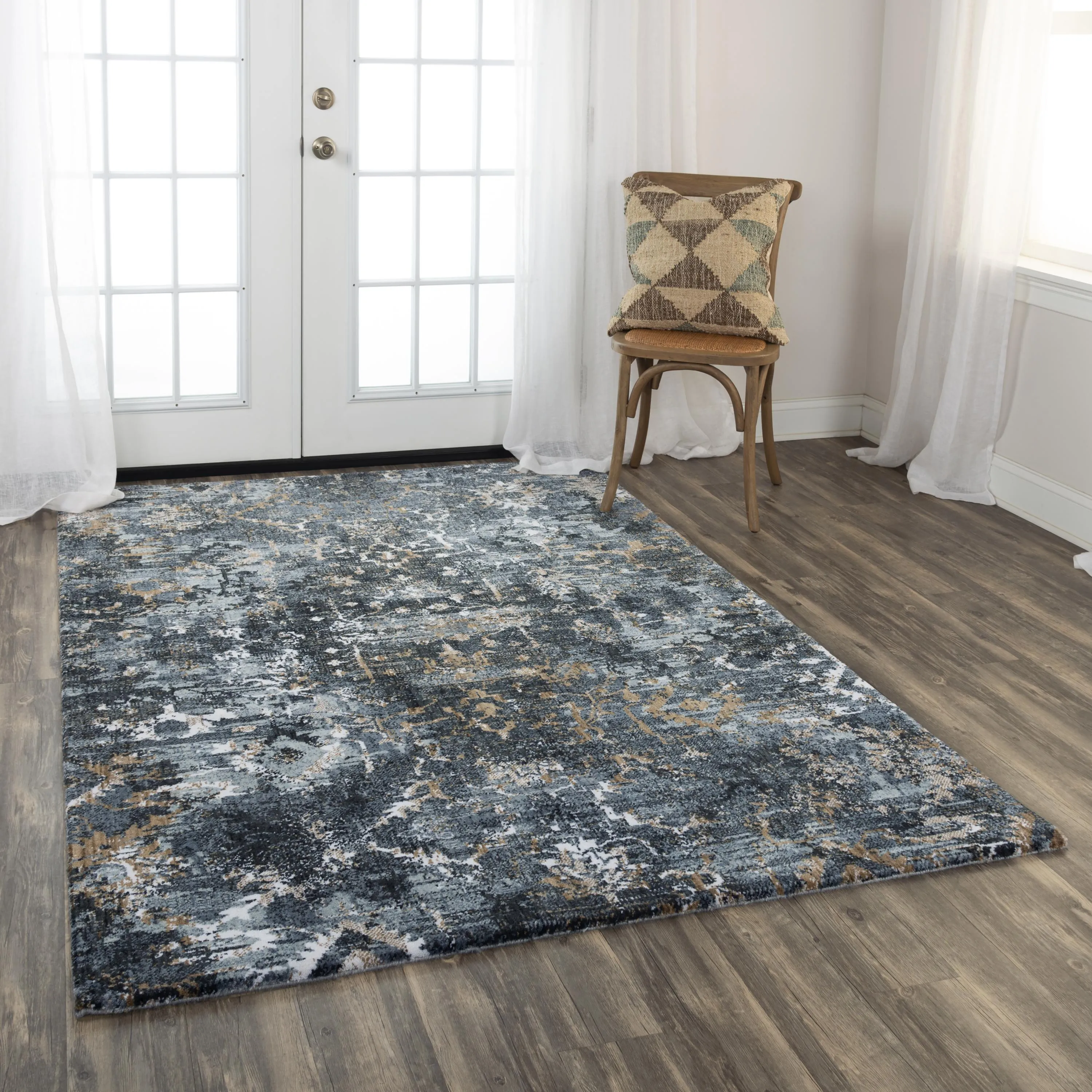 Elite Charcoal  Recycled Polyester 10' x 13' Rectangle Rug