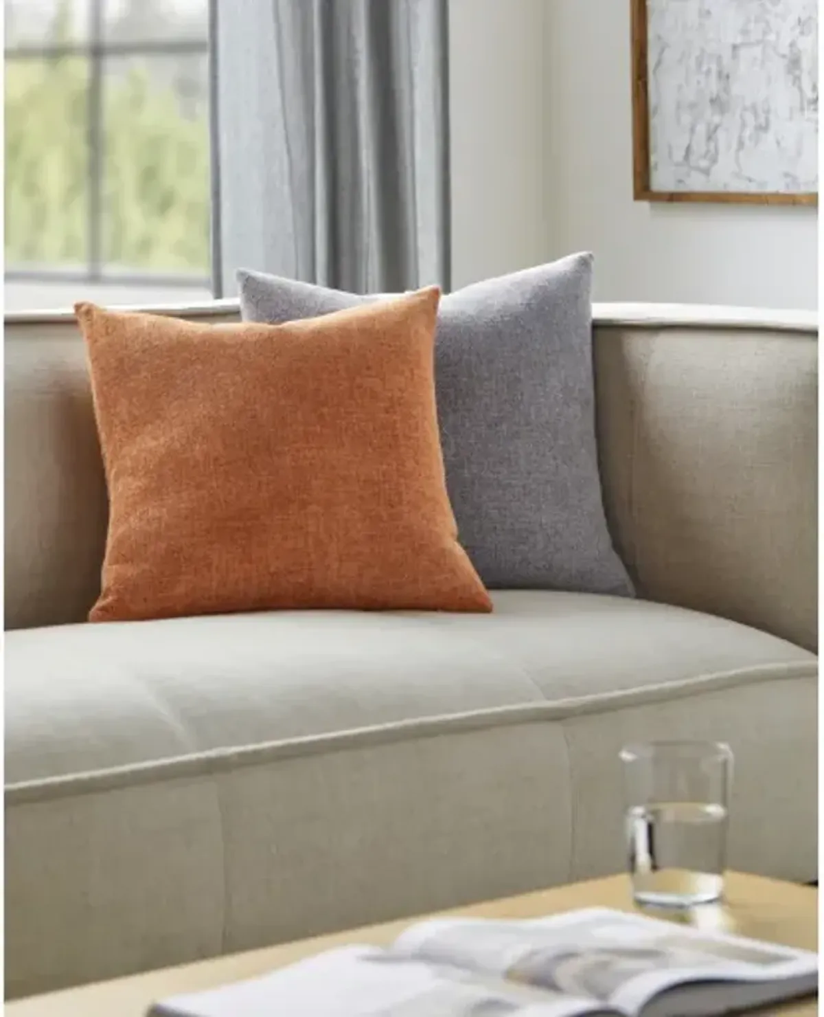 Sajani SJN-009 22"L x 22"W Accent Pillow  - Poly Insert