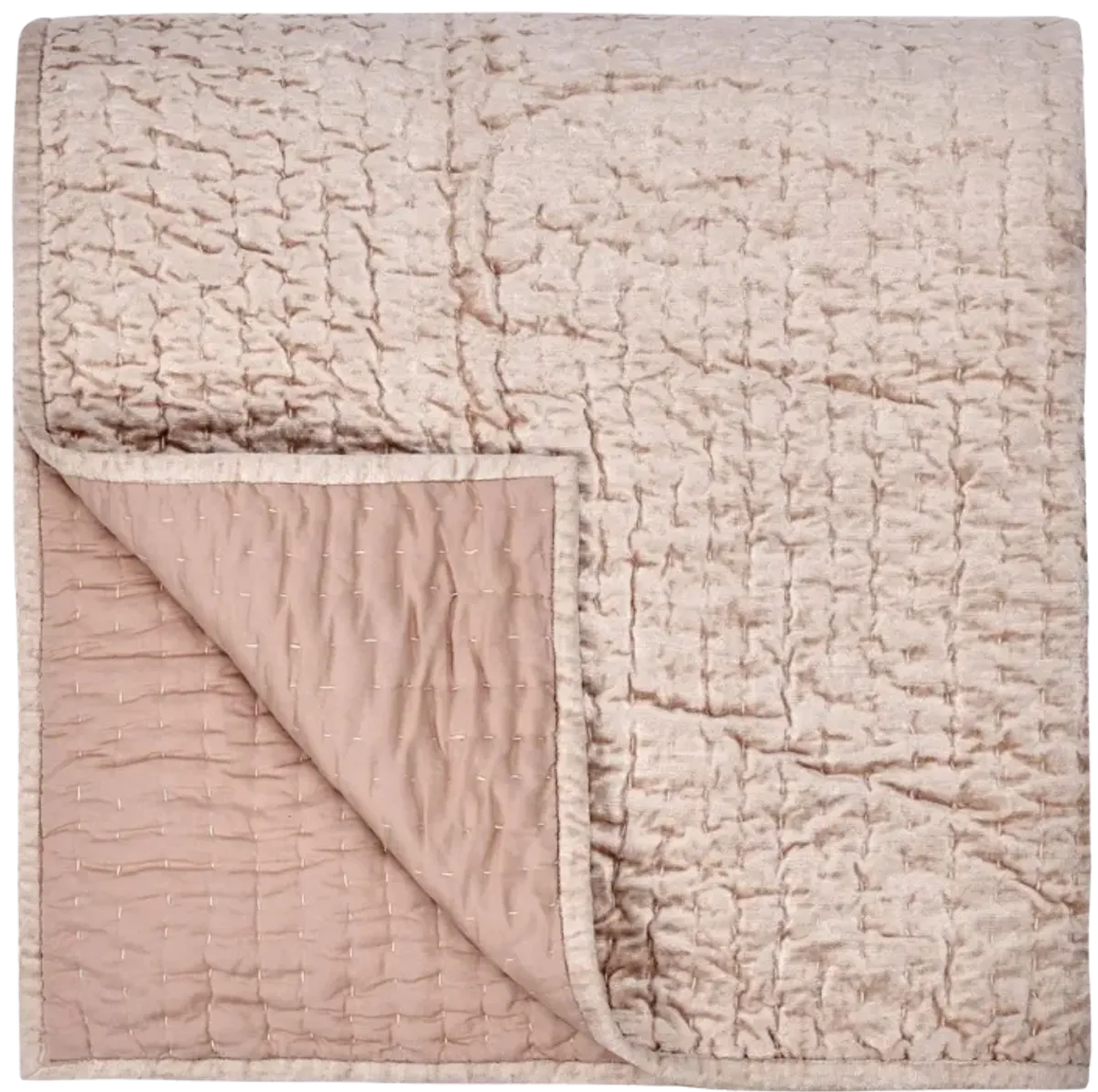 Dimitry 100% Rayon Velvet Bliss Pink Queen Quilt