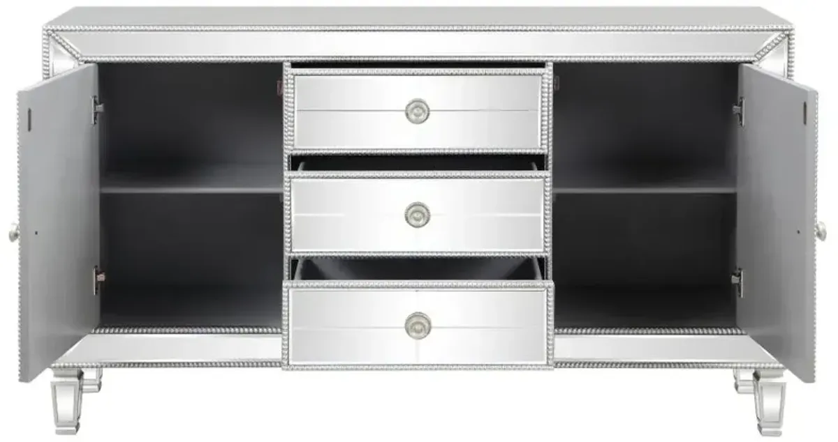 Leticia 3-drawer Accent Cabinet Silver