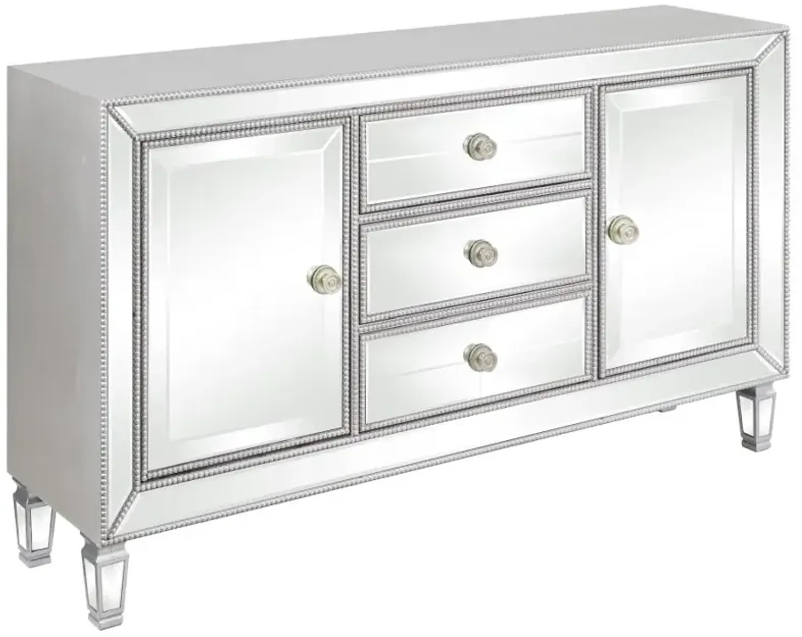 Leticia 3-drawer Accent Cabinet Silver