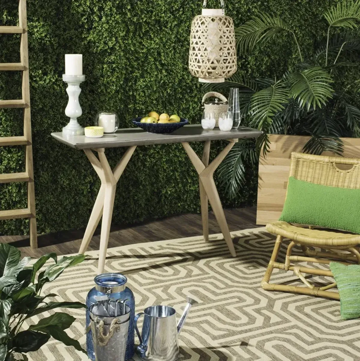 Ragna Indoor/Outdoor Concrete Console Table