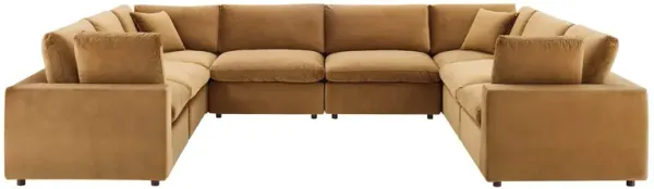 Commix Down Filled Overstuffed Performance Velvet 	8-Piece Sectional Sofa