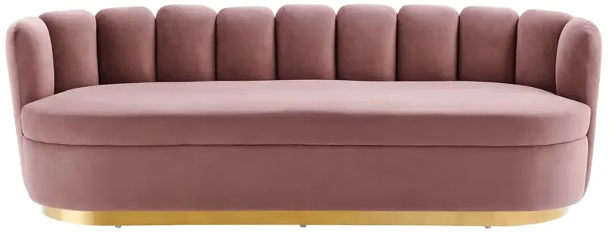 Victoria Channel Tufted Performance Velvet Sofa