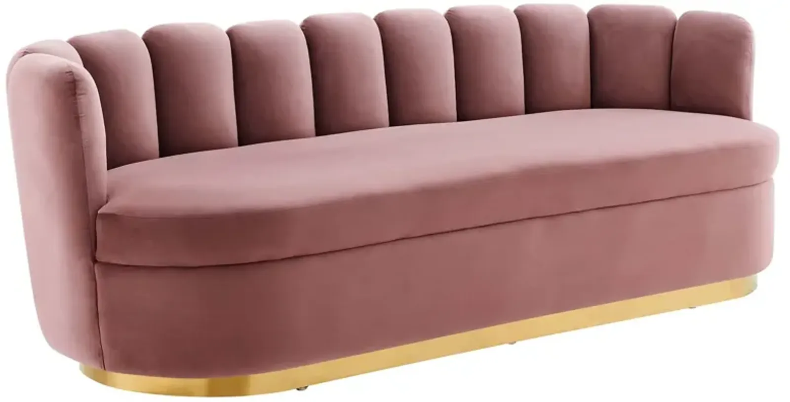 Victoria Channel Tufted Performance Velvet Sofa