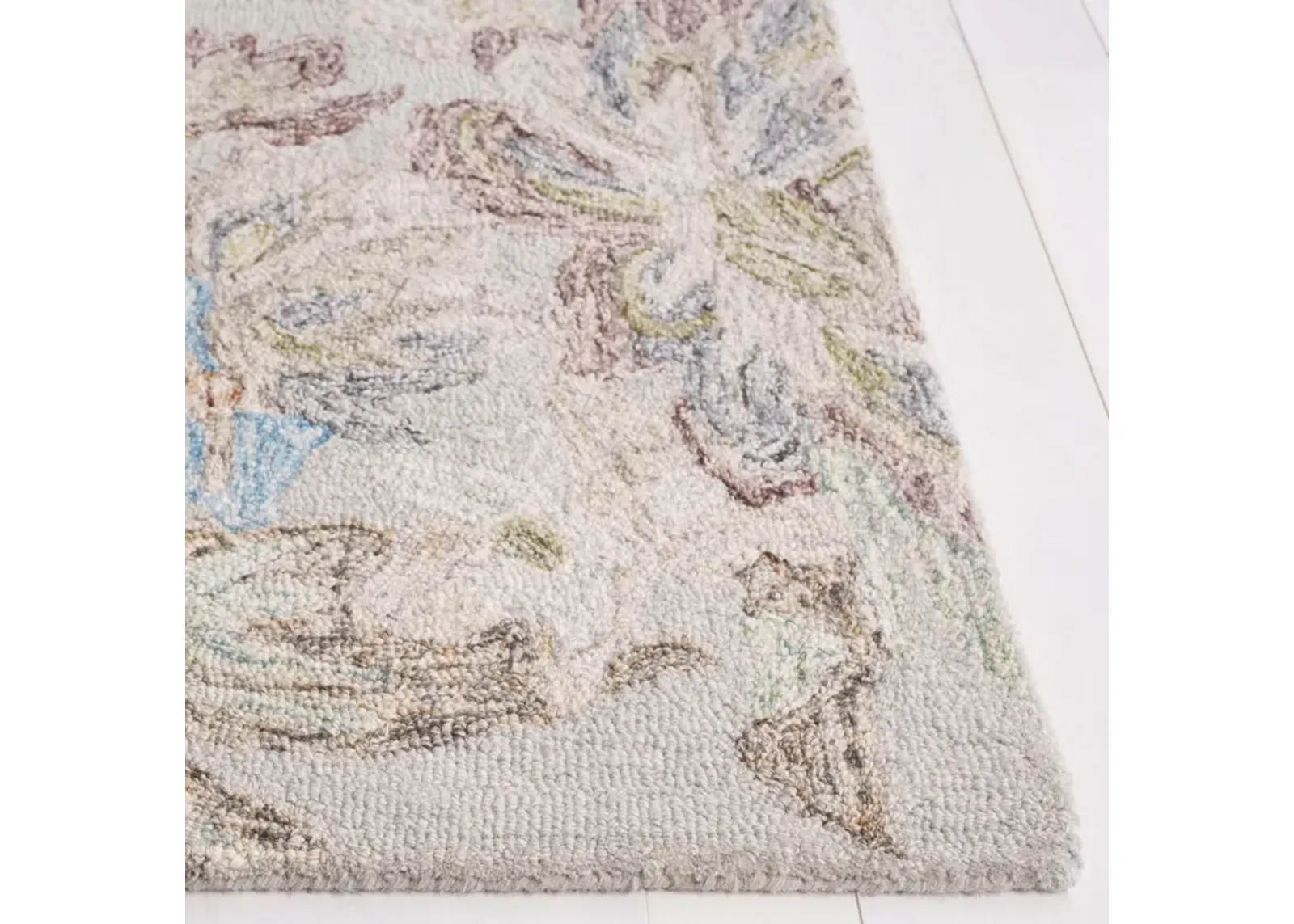 BLOSSOM 556 GREY  6' x 6' Square Square Rug