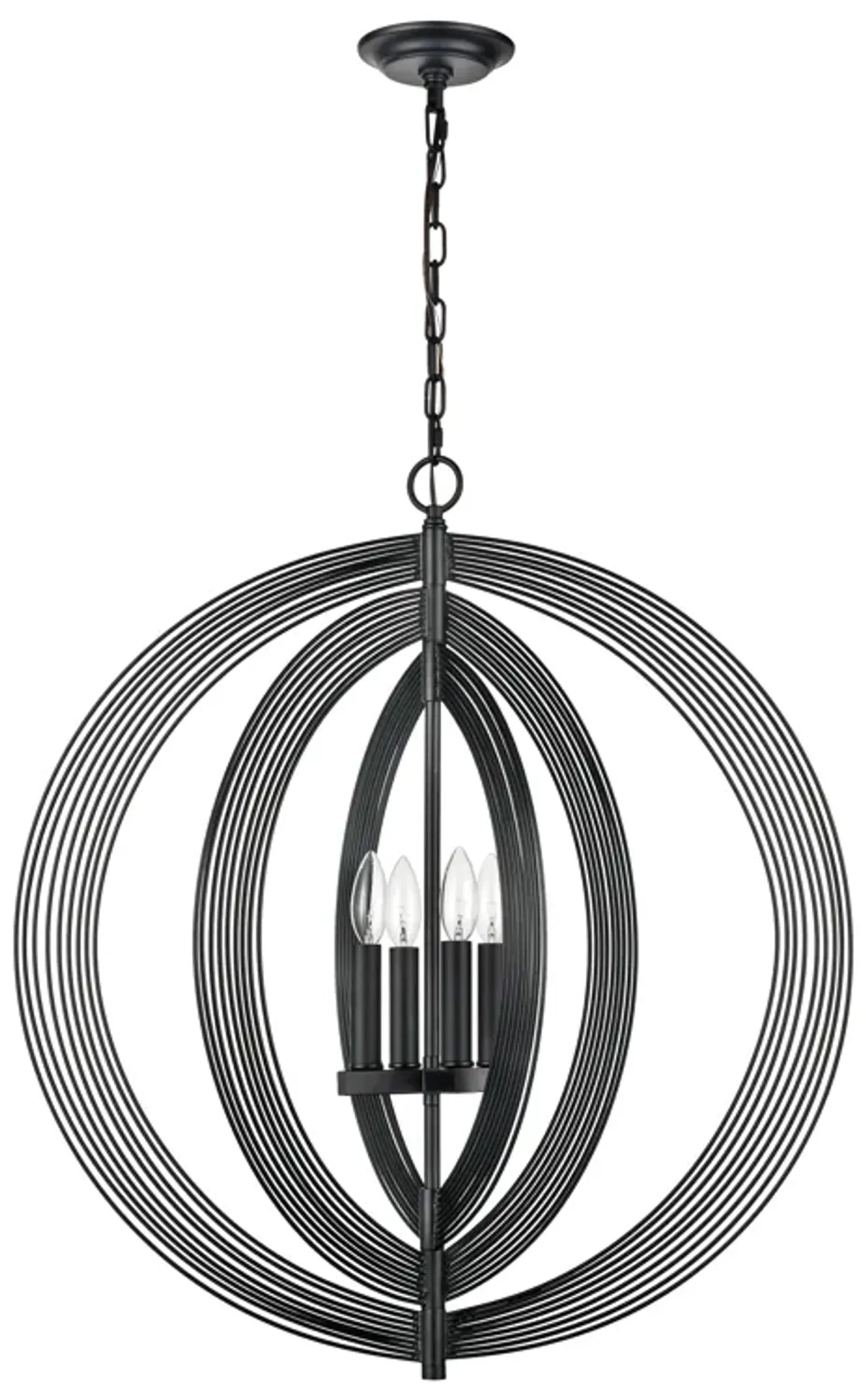 Orme 27" Wide 4-Light Pendant - Black