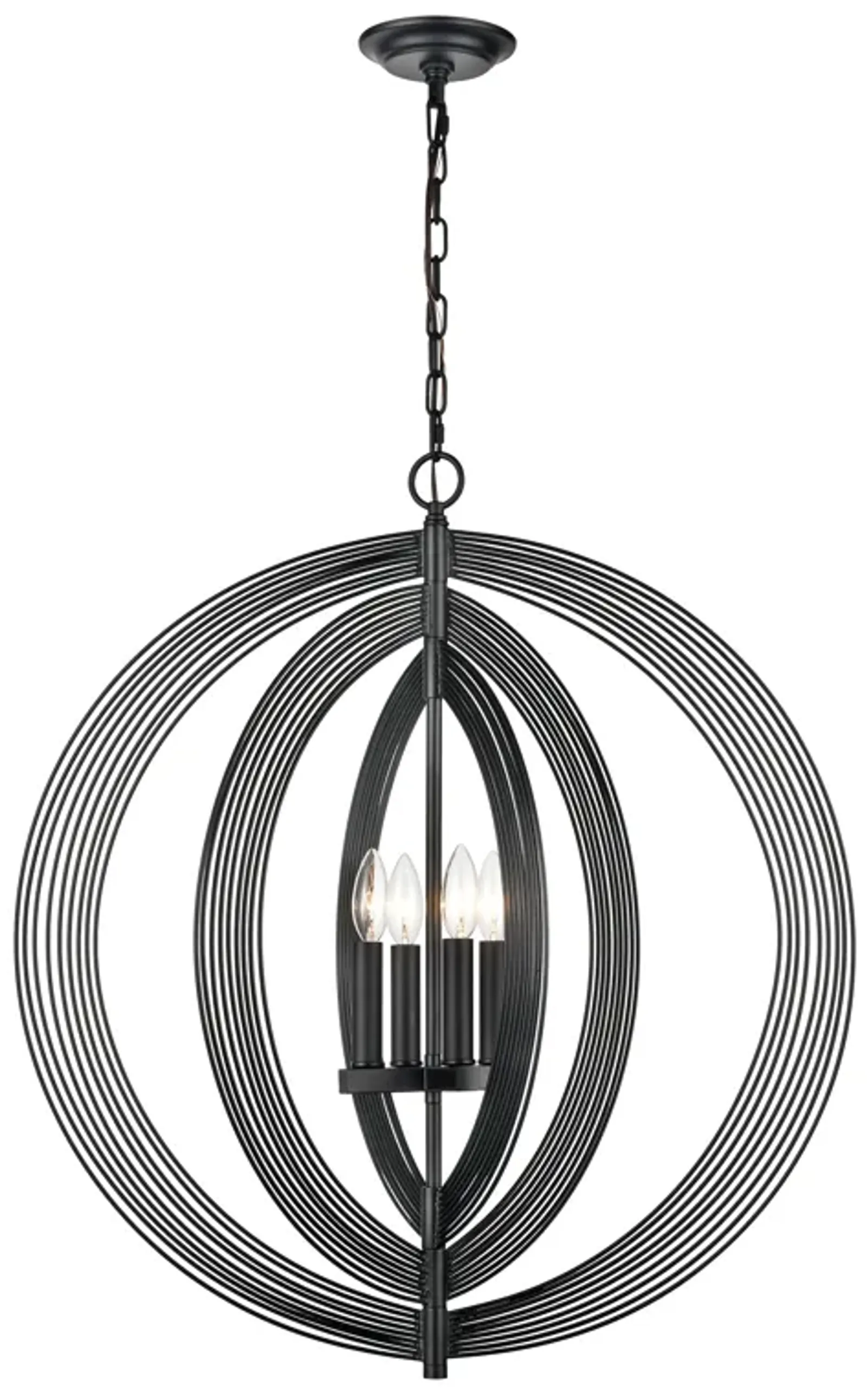 Orme 27" Wide 4-Light Pendant - Black