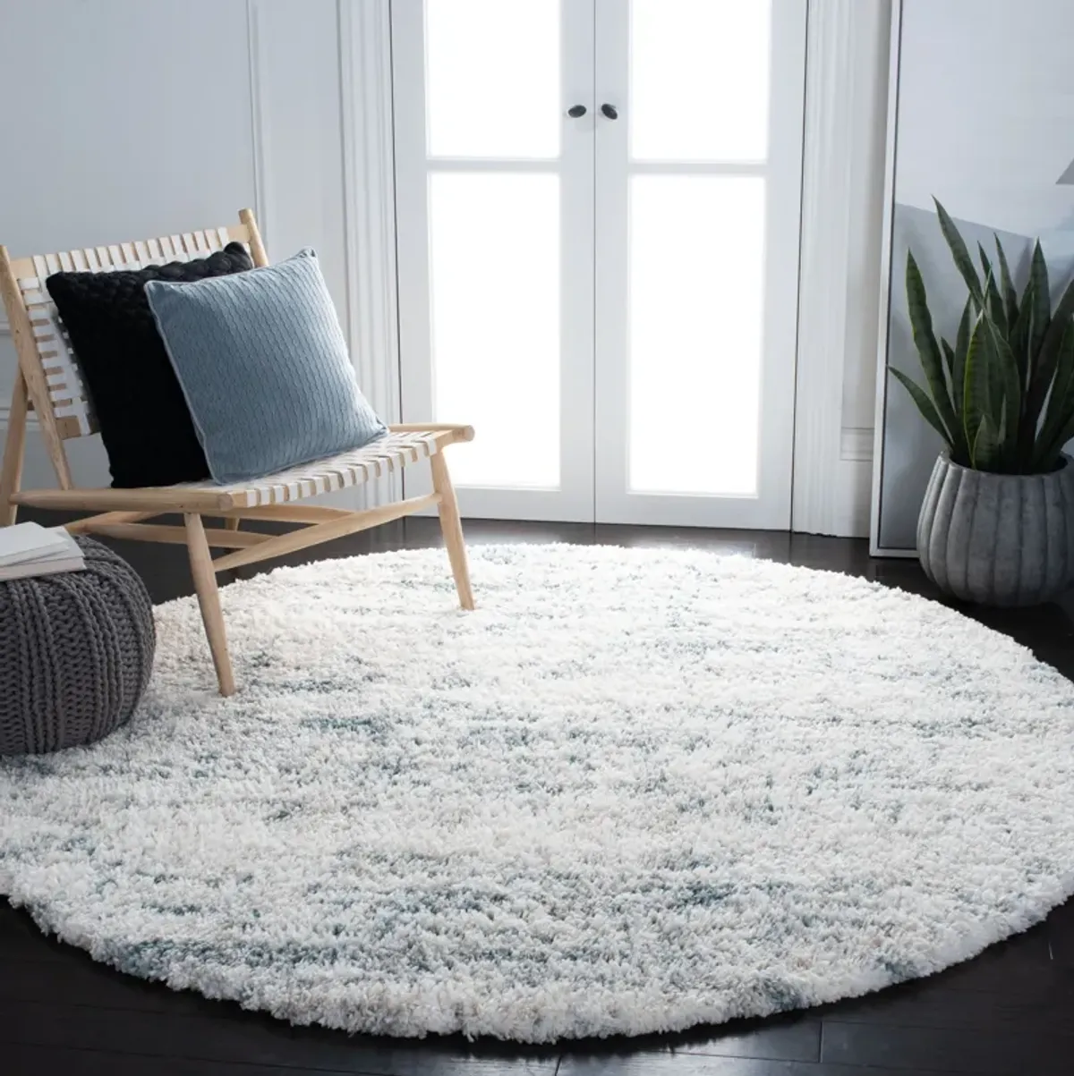 FONTANA SHAG Round Power Loomed 3' X 3' Round Rug