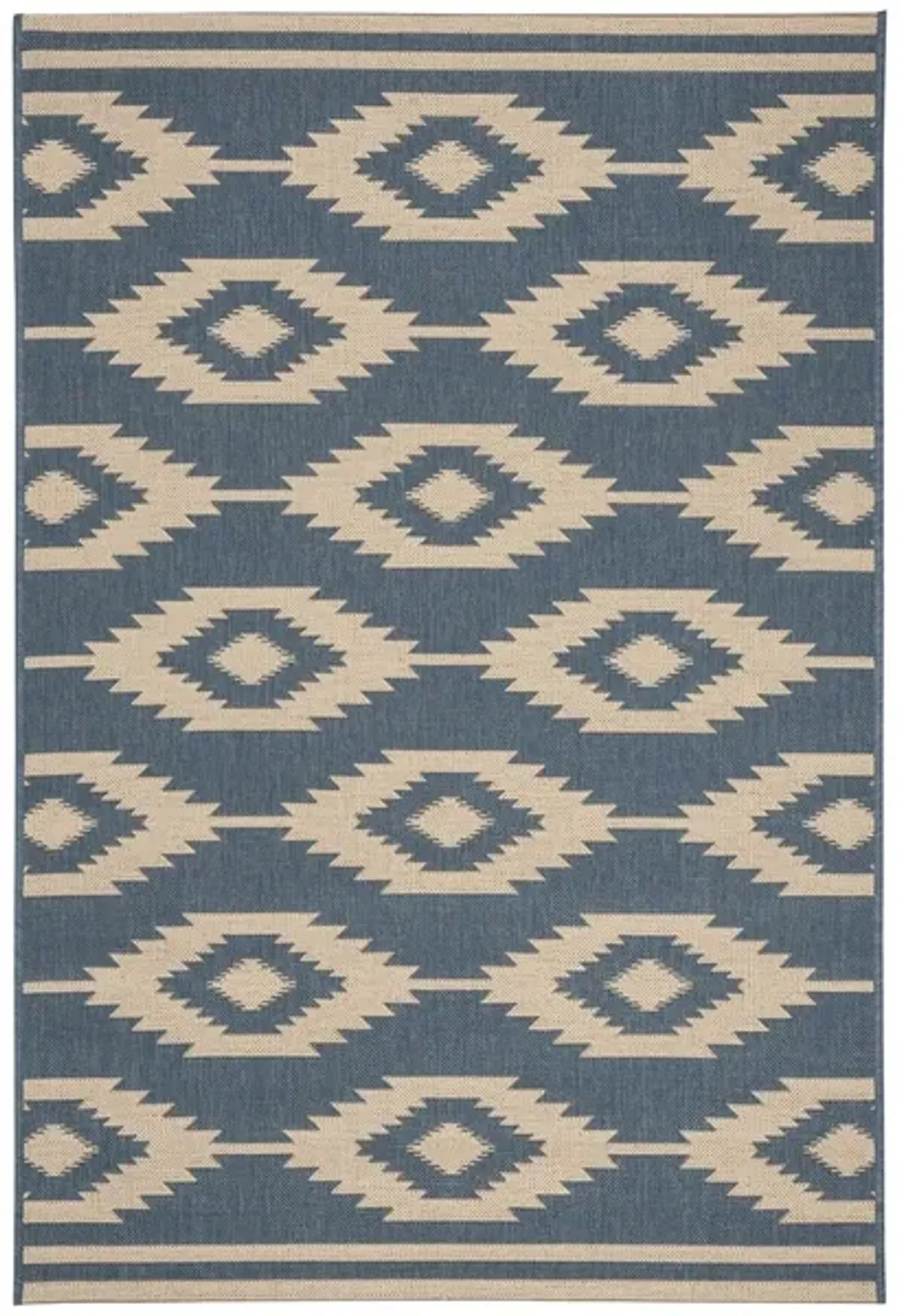 Safavieh BEACH HOUSE Collection BHS171N-3 Cream / Blue 3' X 5'