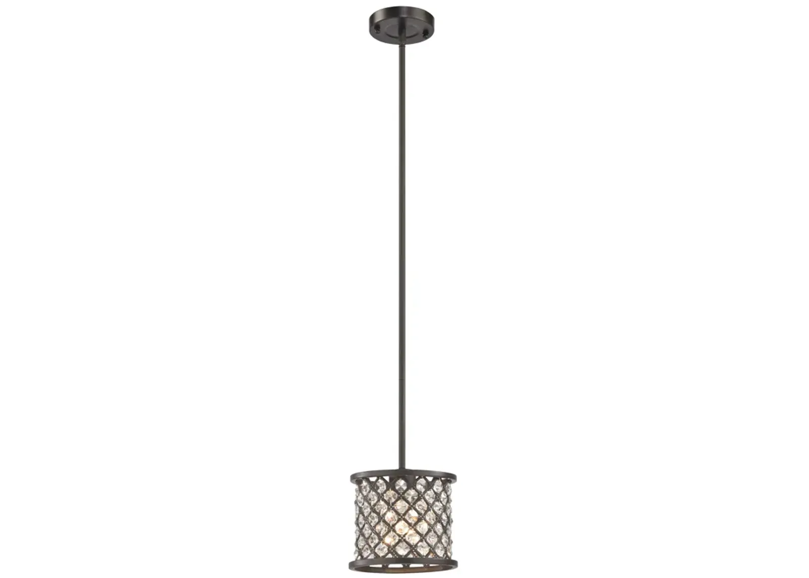 Genevieve 7" Wide 1-Light Mini Pendant - Oil Rubbed Bronze