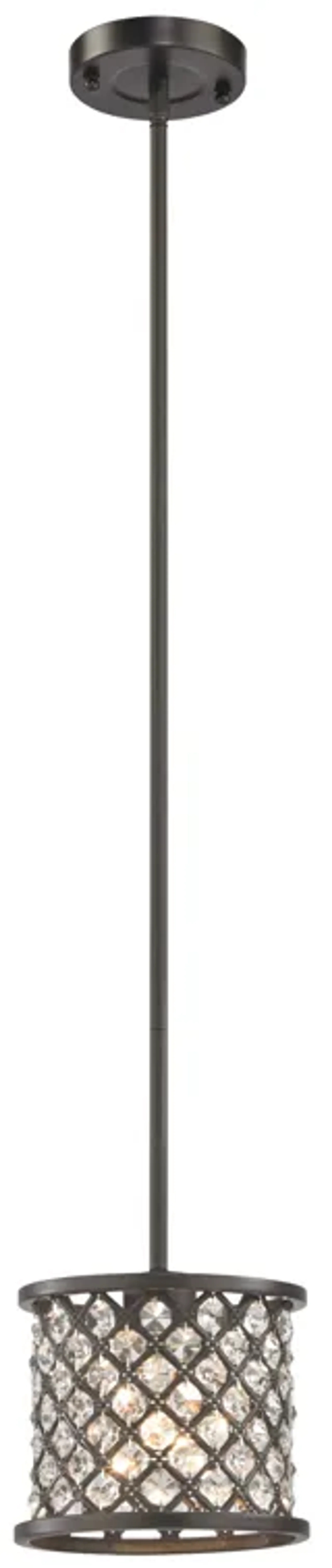 Genevieve 7" Wide 1-Light Mini Pendant - Oil Rubbed Bronze