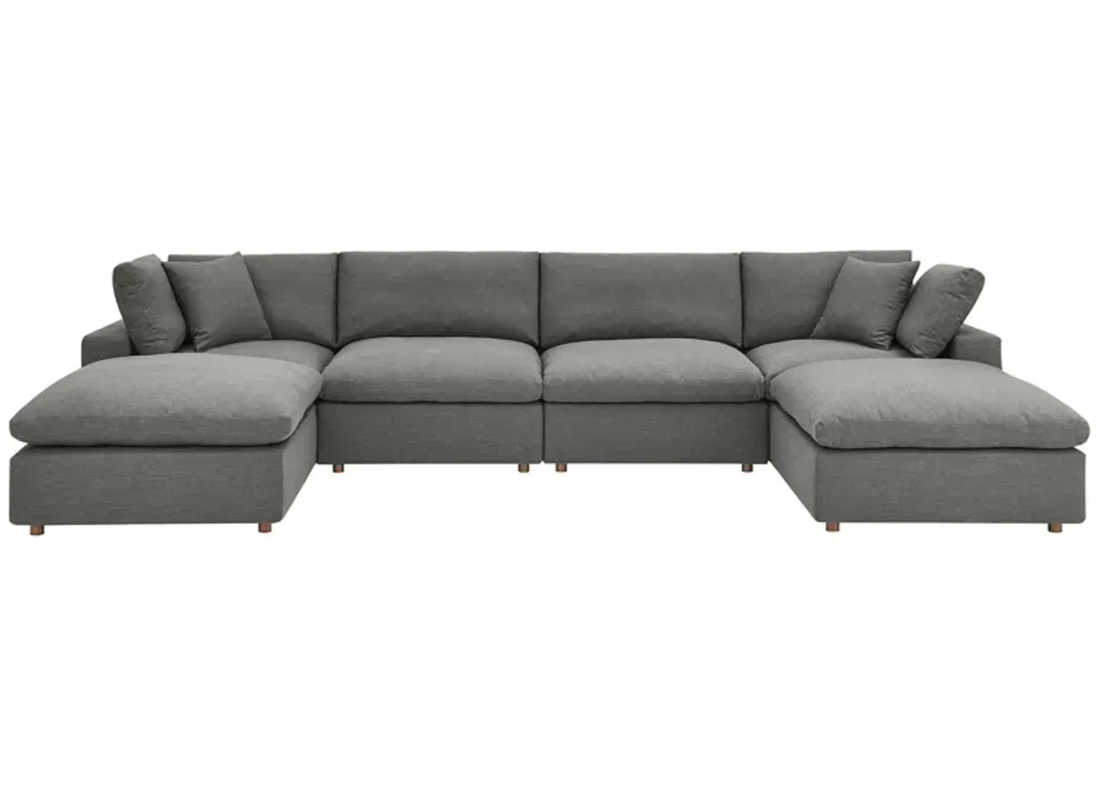 Commix Down Filled Overstuffed 6 Piece Sectional Sofa Set