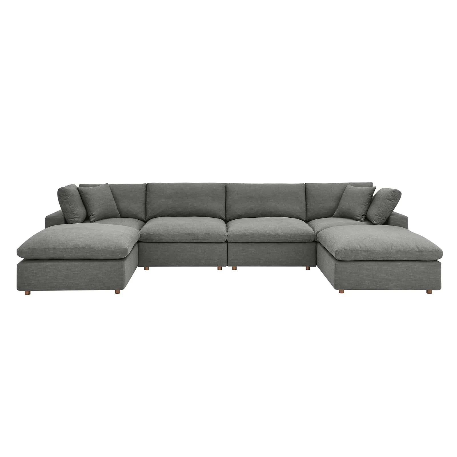 Commix Down Filled Overstuffed 6 Piece Sectional Sofa Set