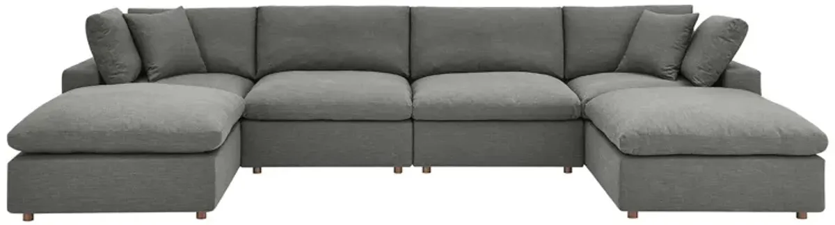 Commix Down Filled Overstuffed 6 Piece Sectional Sofa Set