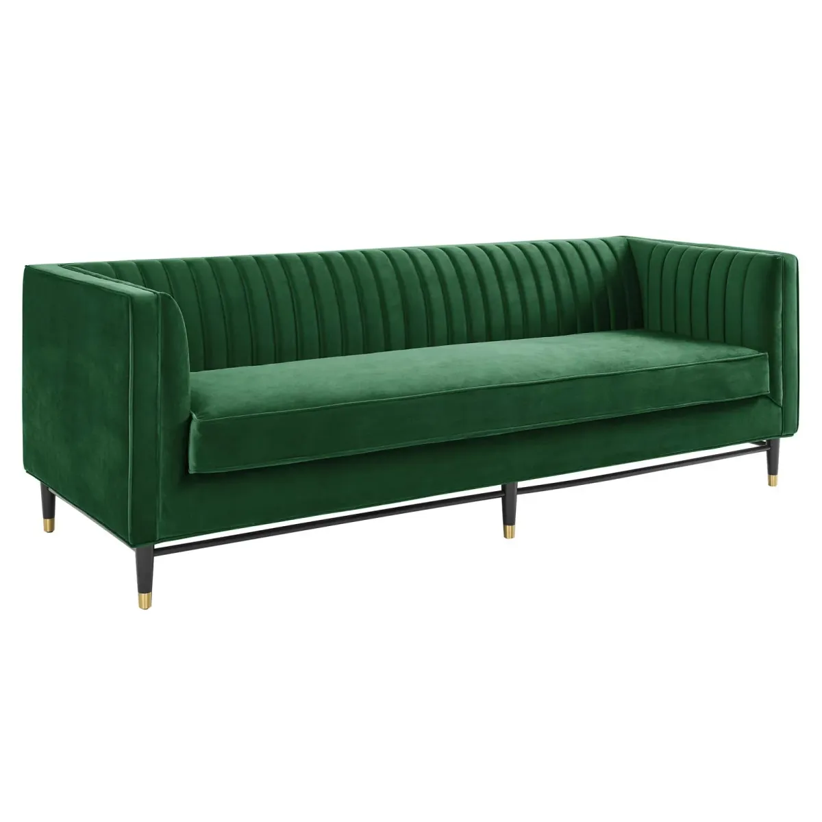 Devote Channel Tufted Performance Velvet Sofa