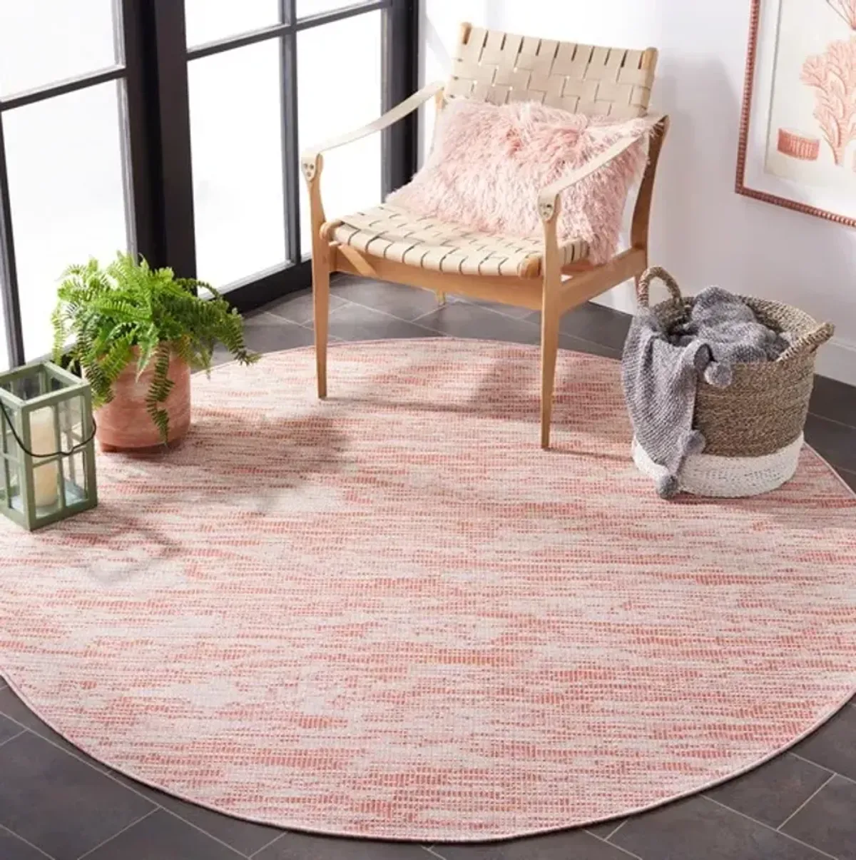 HAMPTON 200 Pink 6'-5' X 6'-5' Round Round Rug