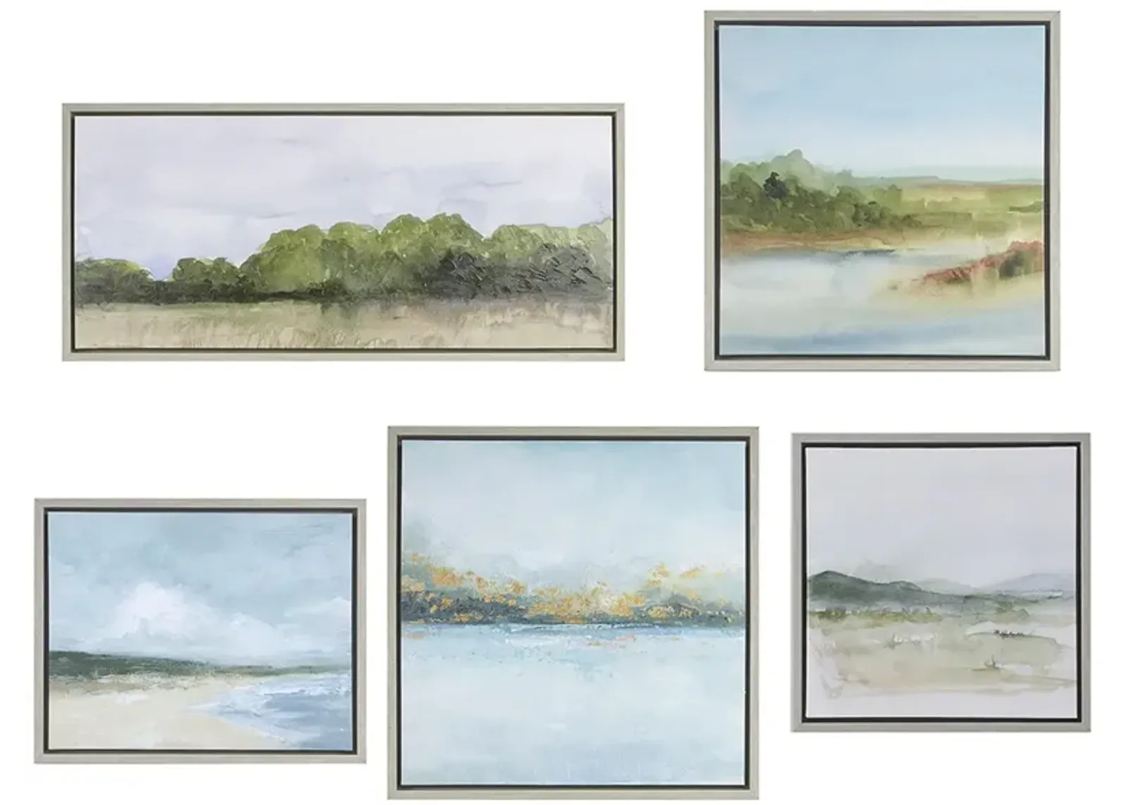 Martha Stewart Vista Multi Abstract Landscape 5-piece Gallery Canvas Wall Art Set