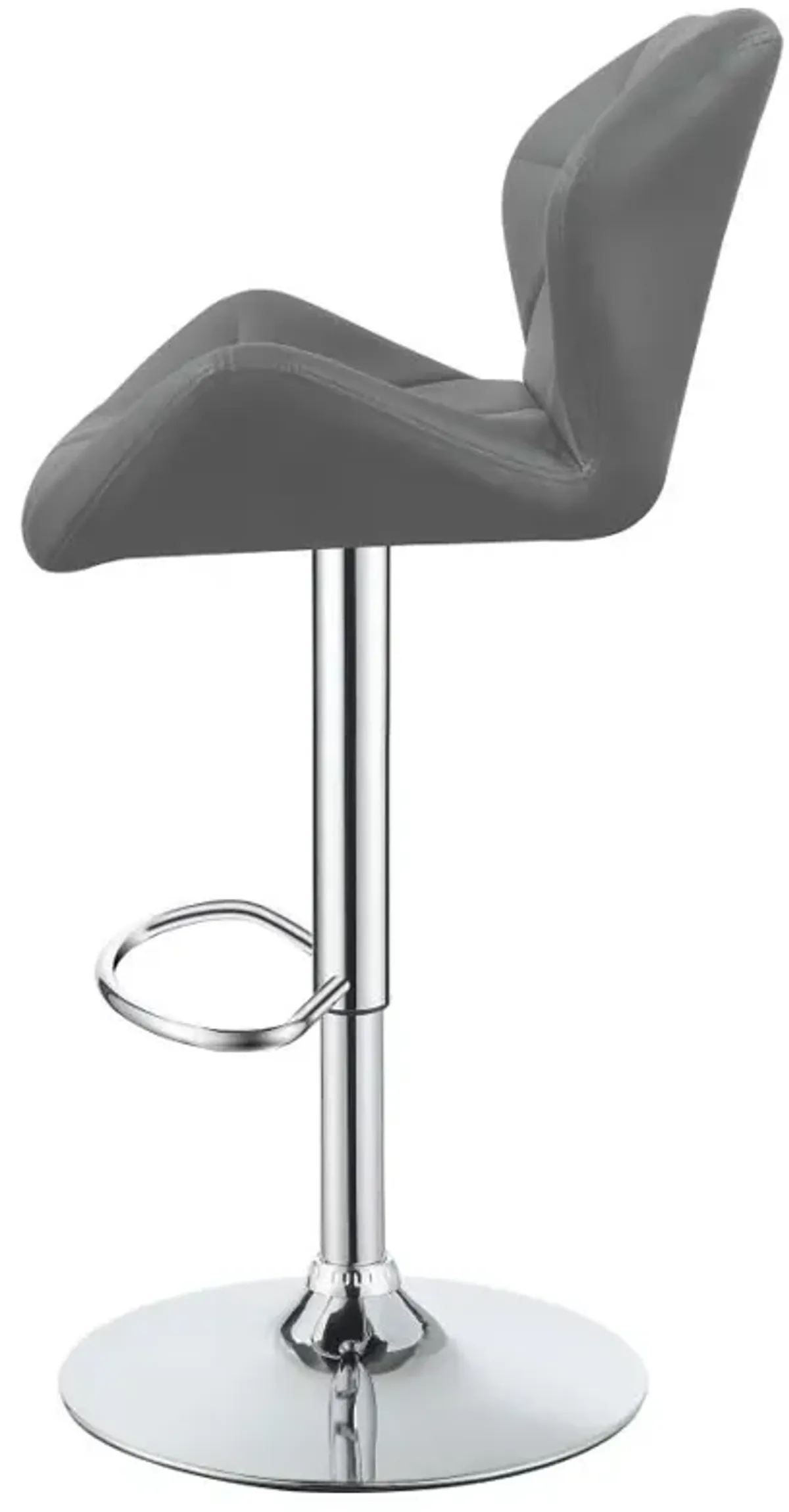 Berrington Adjustable Bar Stools Chrome and Grey (Set of 2)