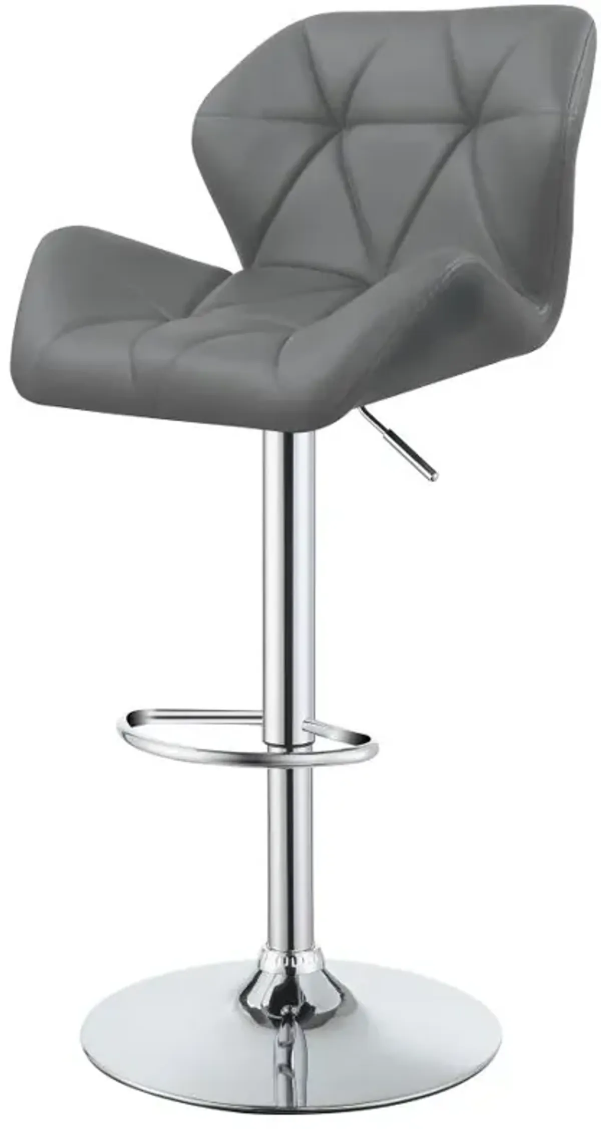 Berrington Adjustable Bar Stools Chrome and Grey (Set of 2)