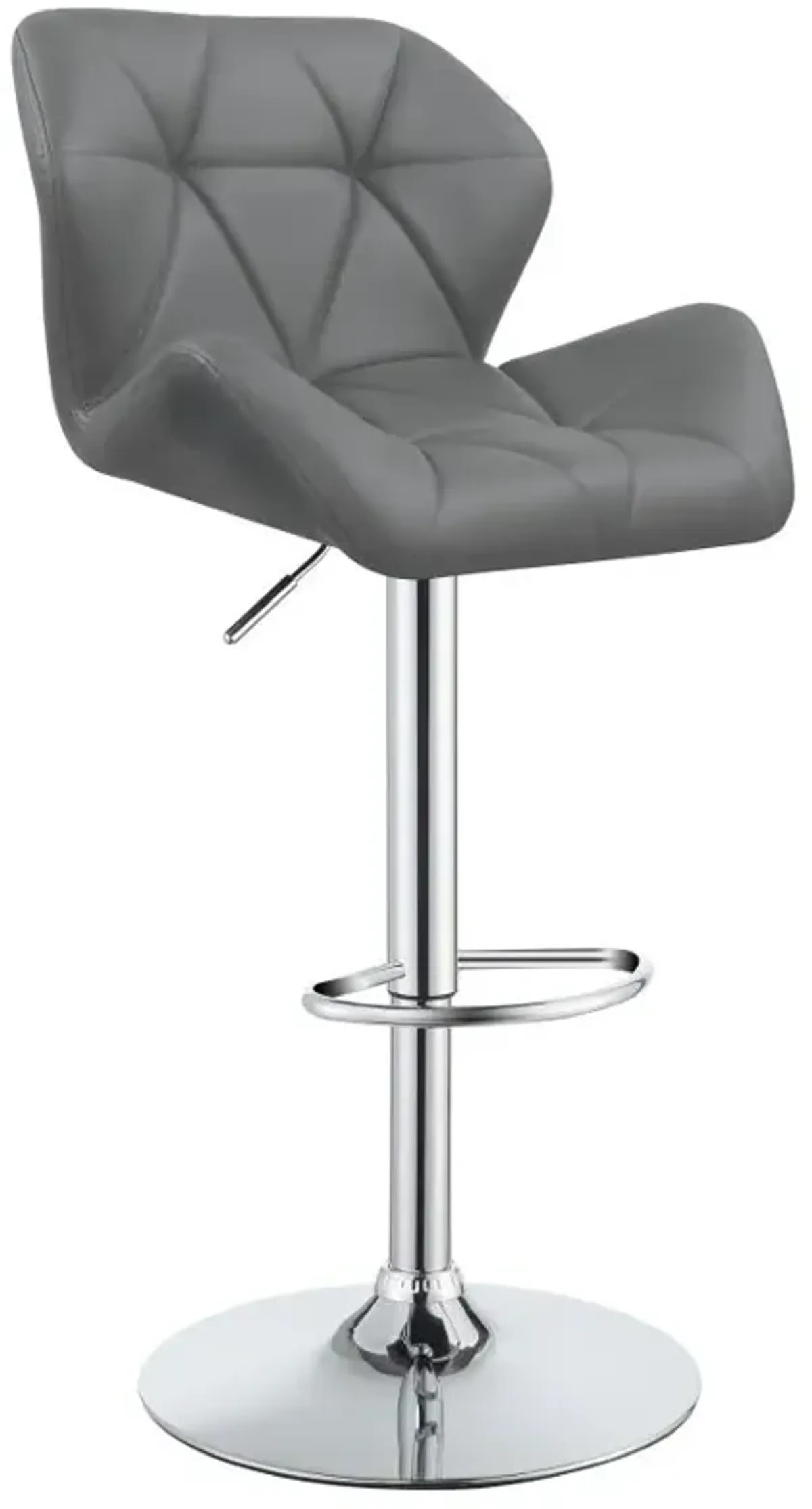 Berrington Adjustable Bar Stools Chrome and Grey (Set of 2)