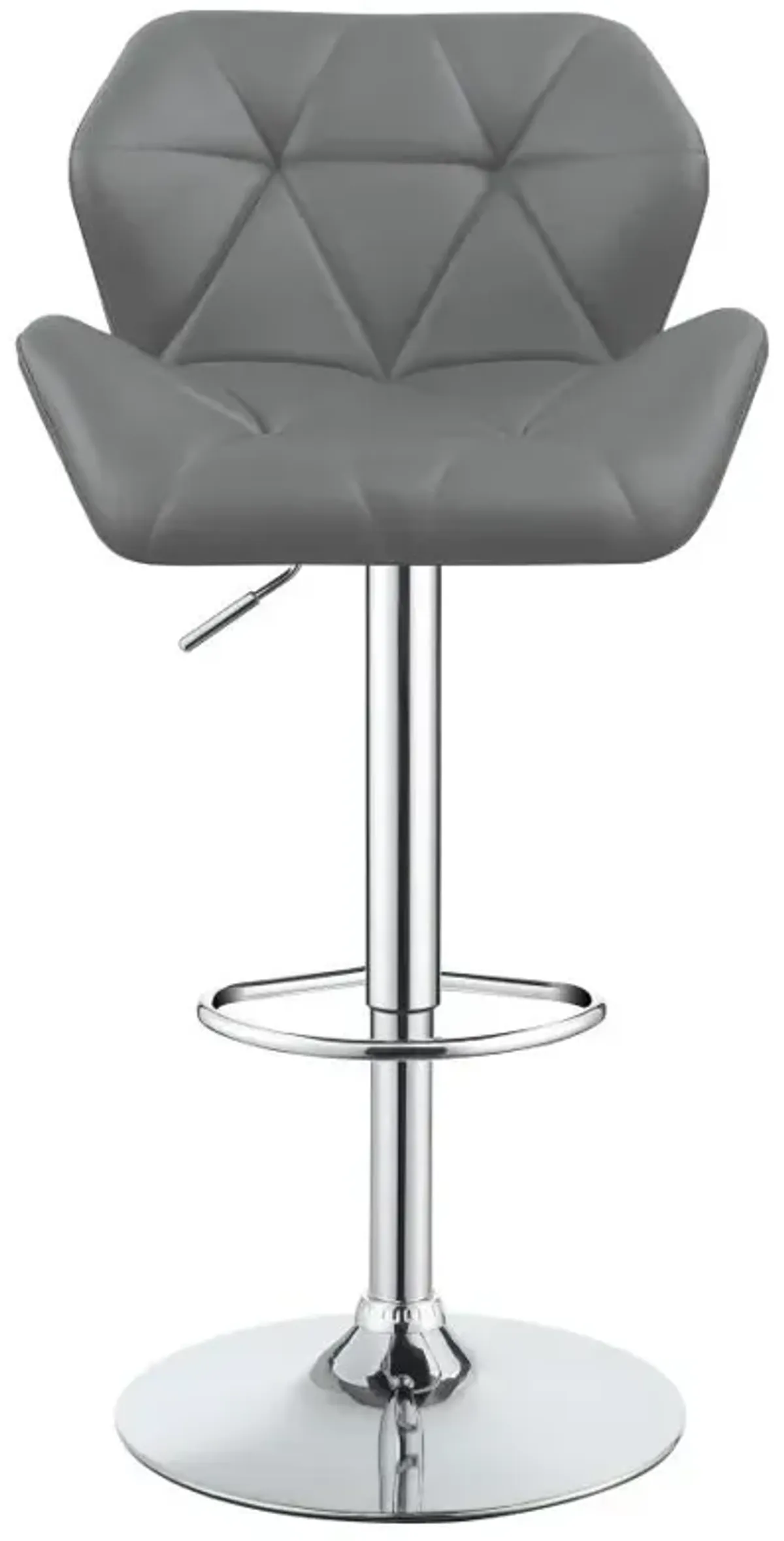 Berrington Adjustable Bar Stools Chrome and Grey (Set of 2)