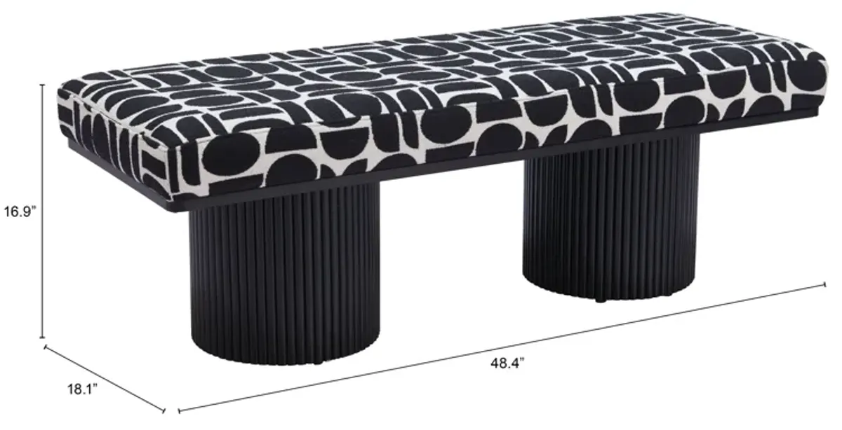 Botoia Bench Black & White