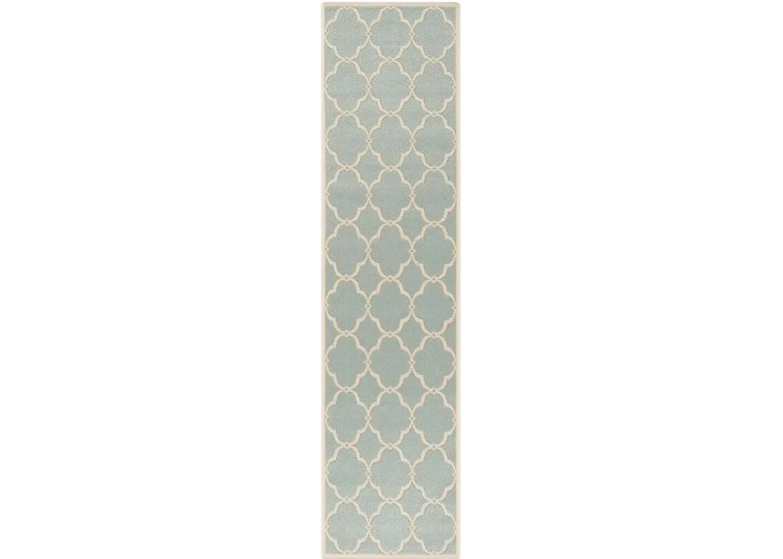 Safavieh BEACH HOUSE Collection BHS125K-28 Aqua / Cream 2'-2" X 8'