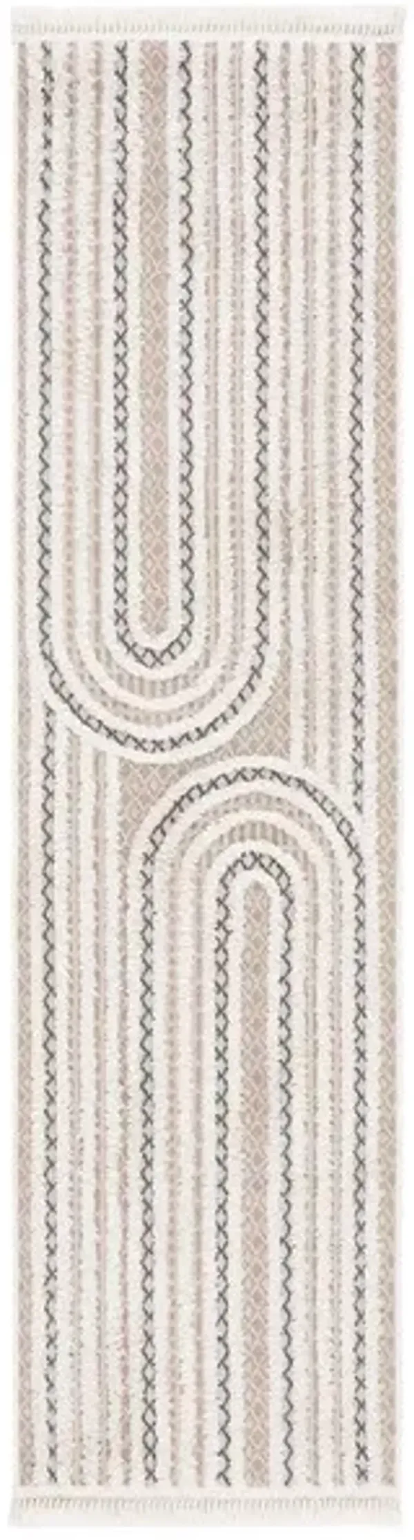 URBAN 210 Beige 2'-2' X 8' Runner Rug