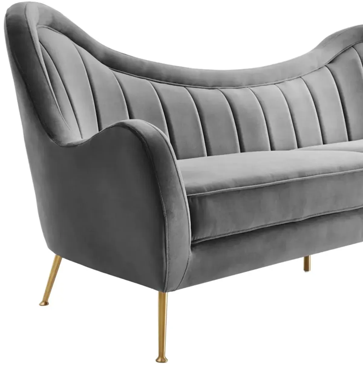 Cheshire Channel Tufted Performance Velvet Sofa