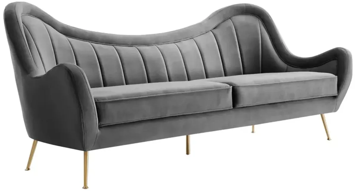 Cheshire Channel Tufted Performance Velvet Sofa