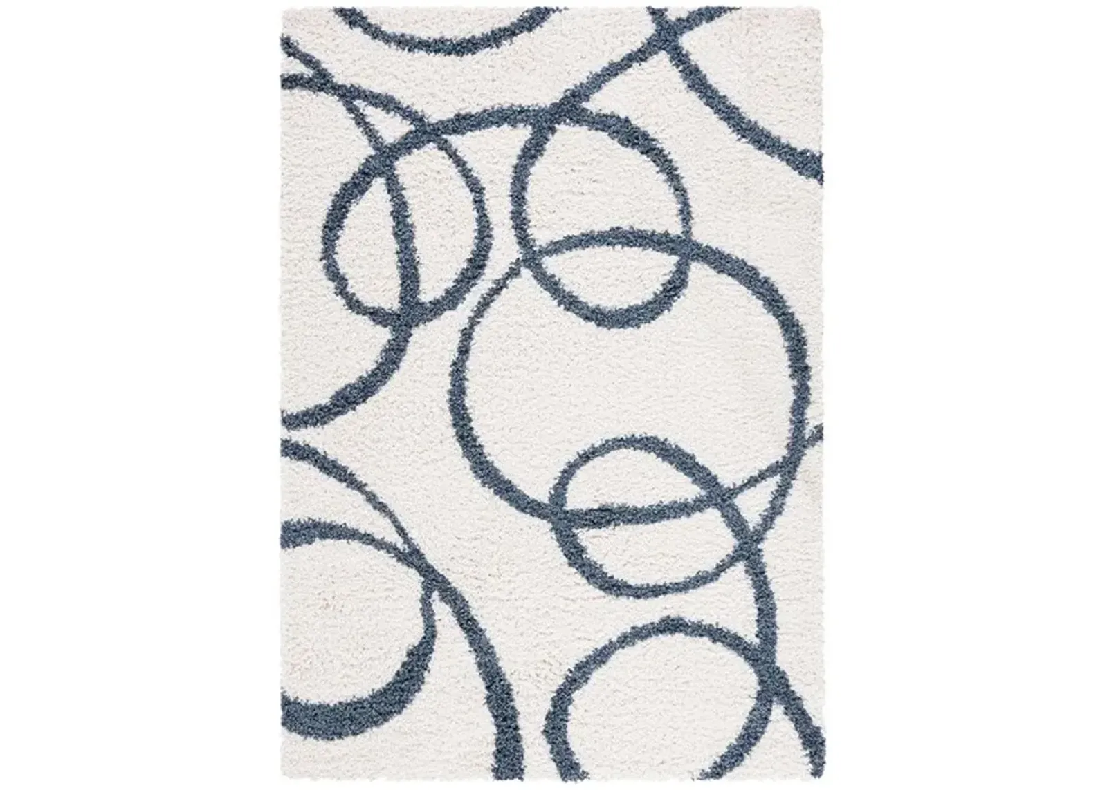 CALICO SHAG 118 Blue  4' X 6' Small Rectangle Rug