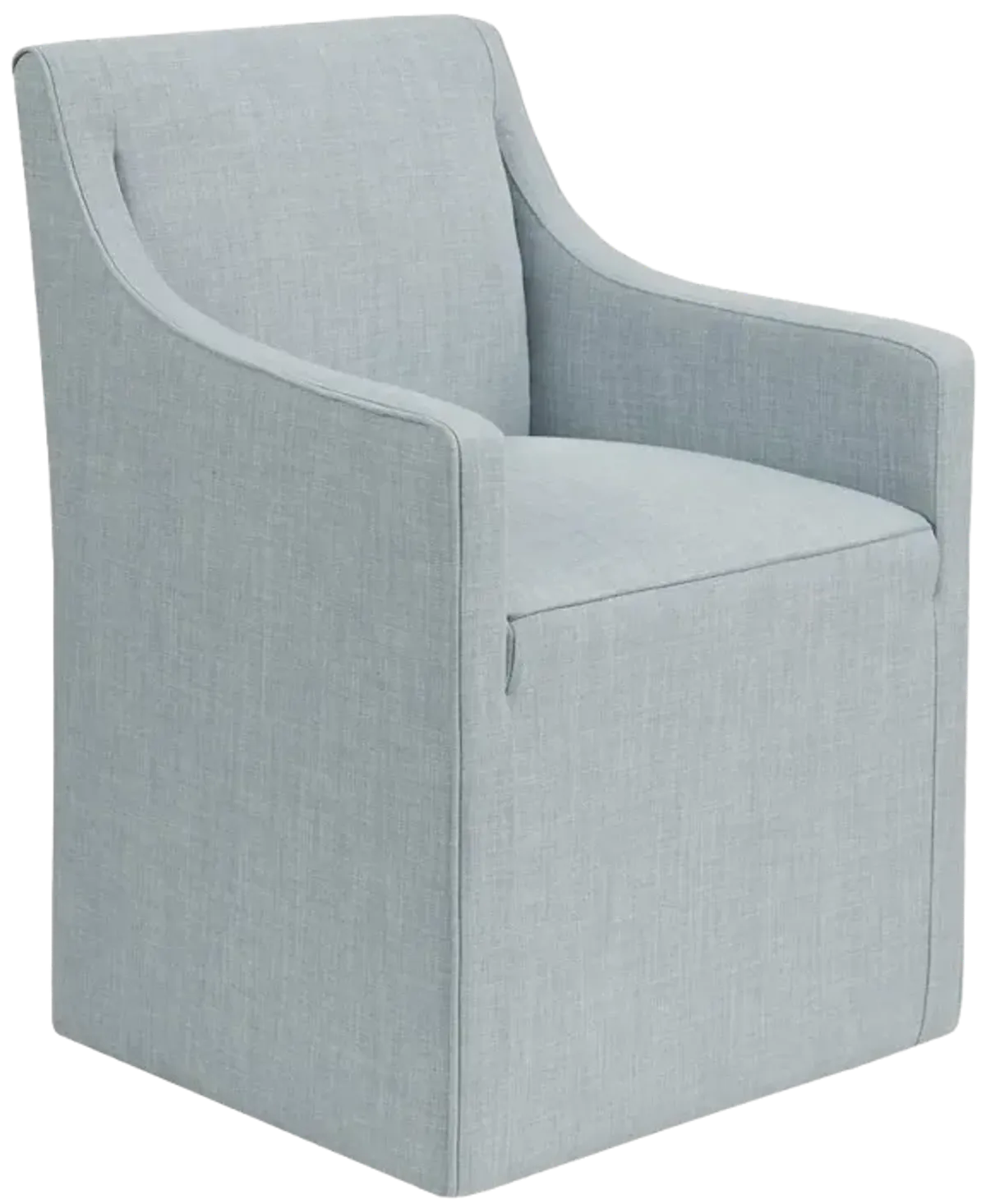 Charlotte Skirted Dining Arm Chair with Casters