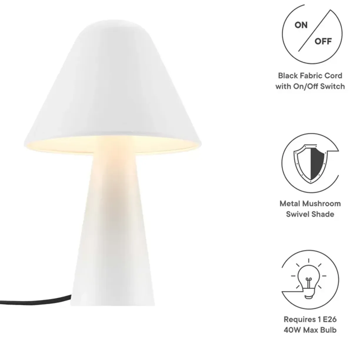 Jovial Metal Mushroom Table Lamp