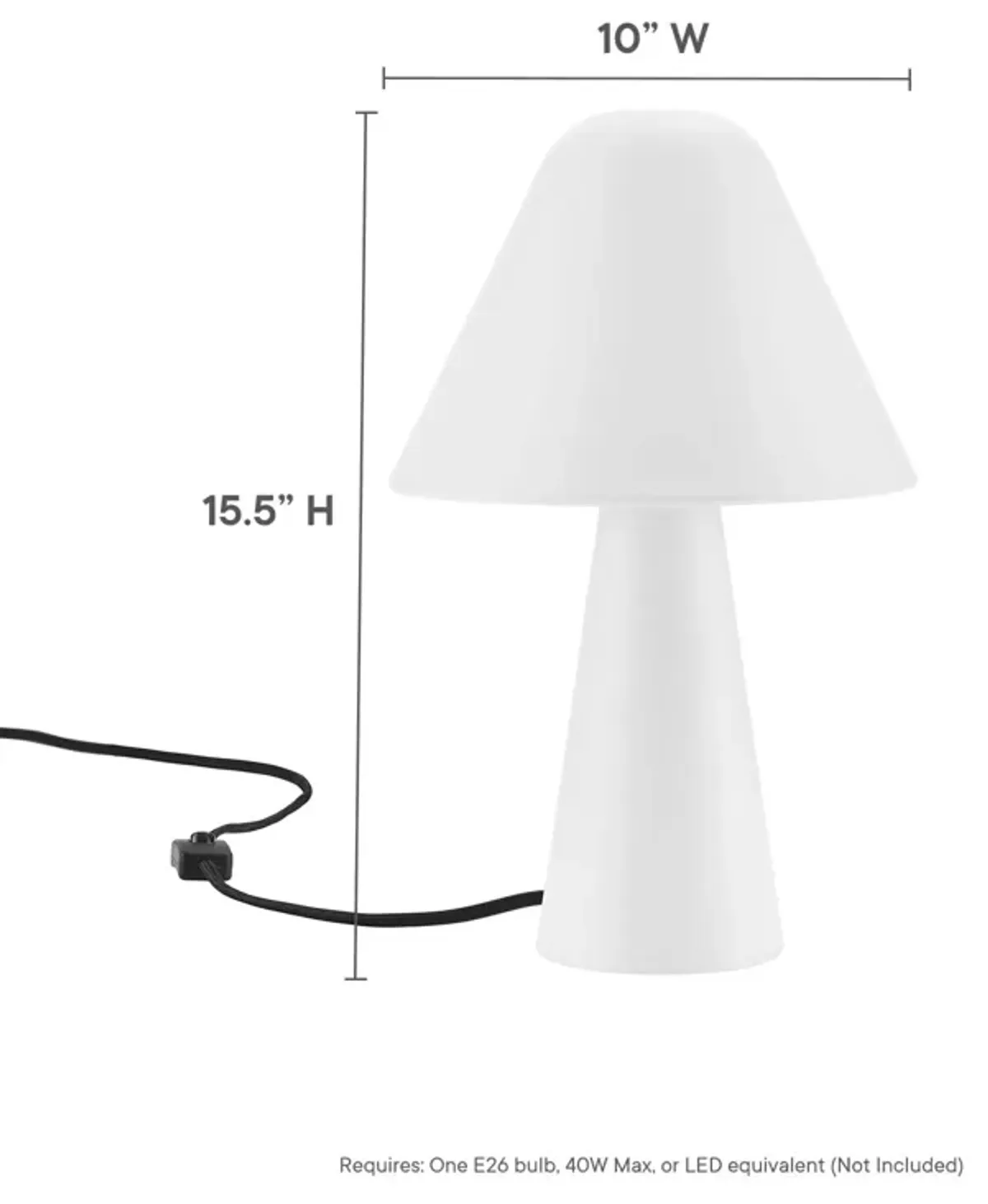 Jovial Metal Mushroom Table Lamp