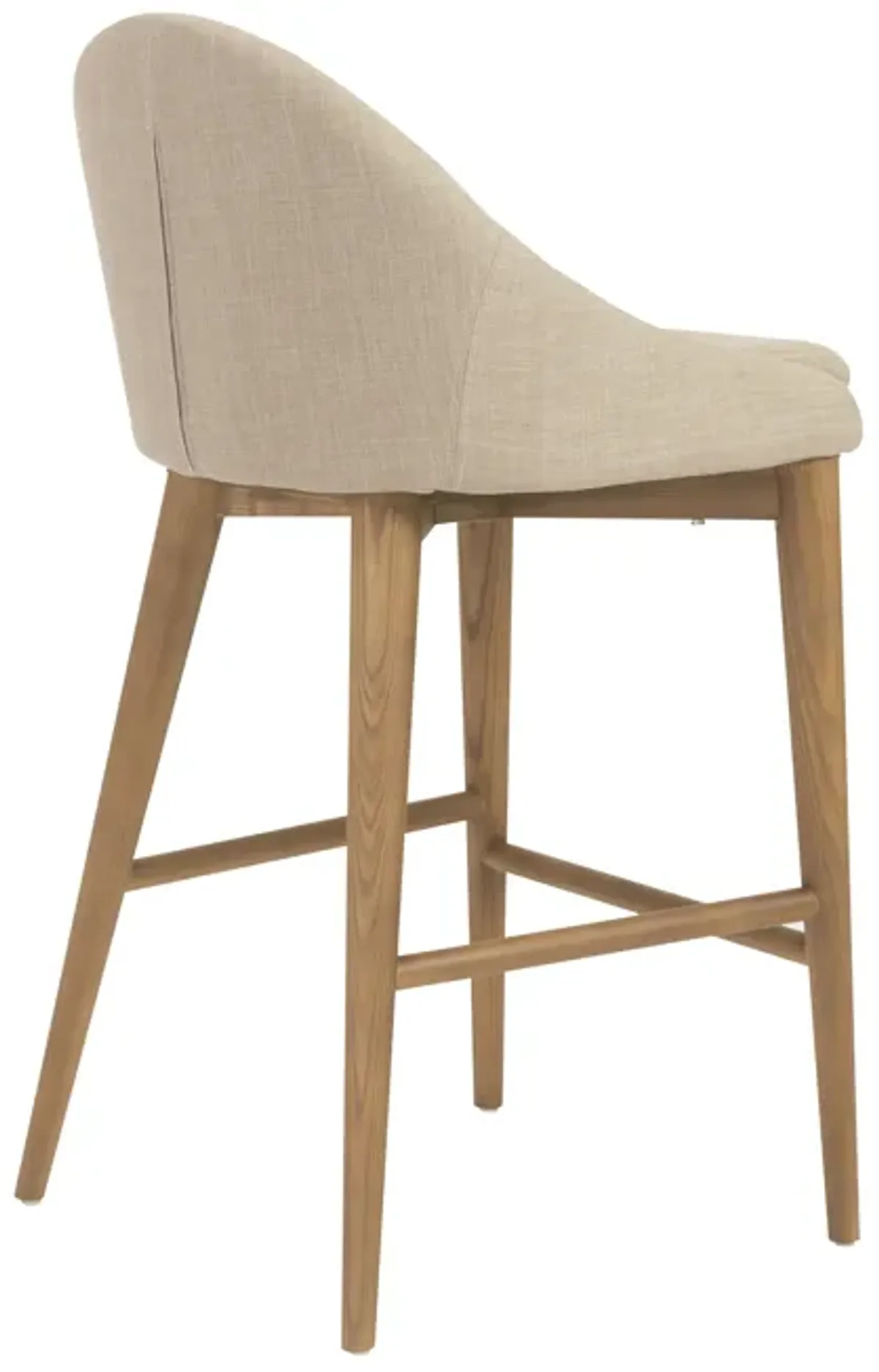 Baruch Counter Stool in Tan with Walnut Legs - Set of 1