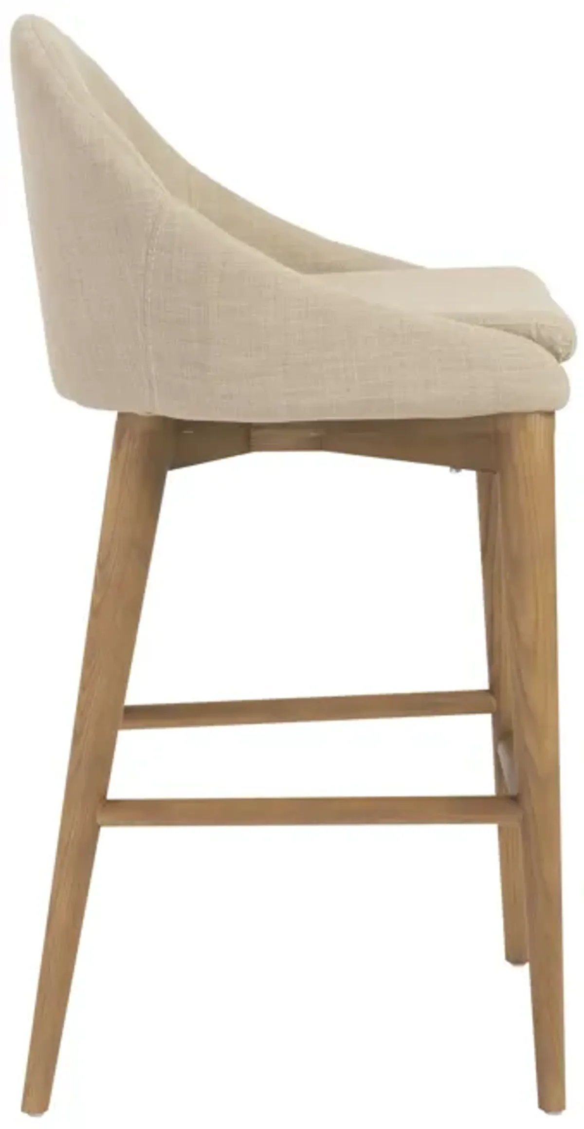 Baruch Counter Stool in Tan with Walnut Legs - Set of 1