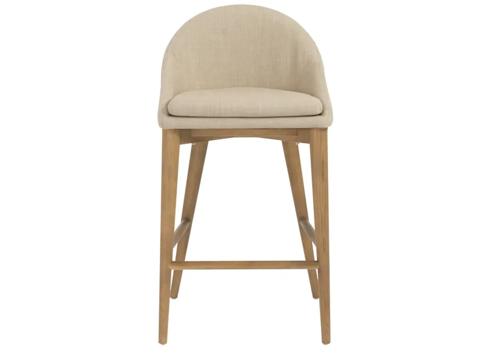 Baruch Counter Stool in Tan with Walnut Legs - Set of 1