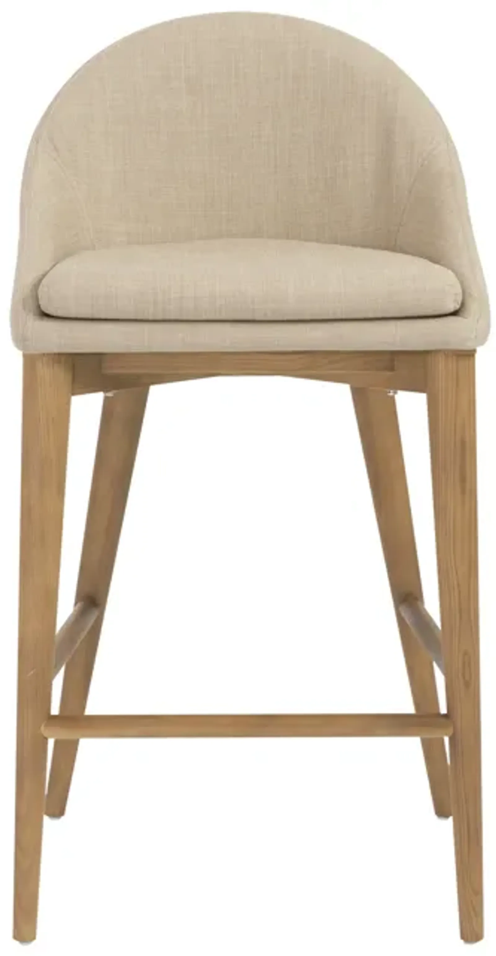 Baruch Counter Stool in Tan with Walnut Legs - Set of 1