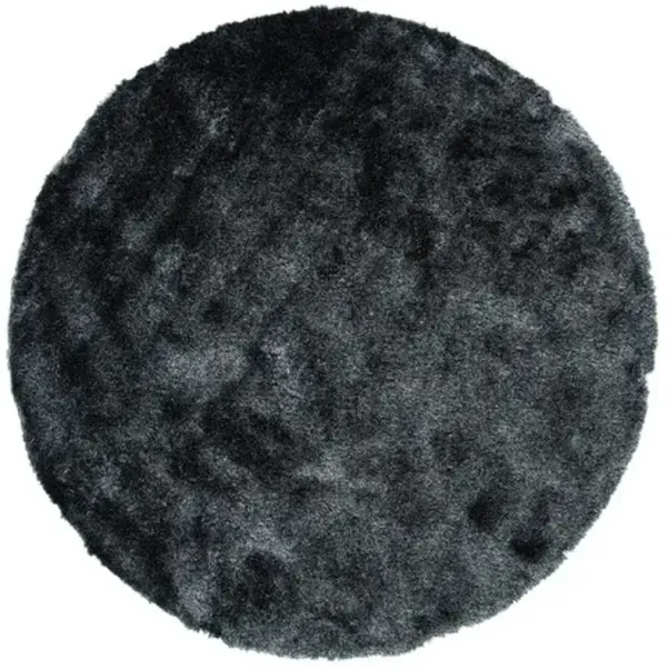 PARIS SHAG 512 Grey 7' X 7' Round Round Rug