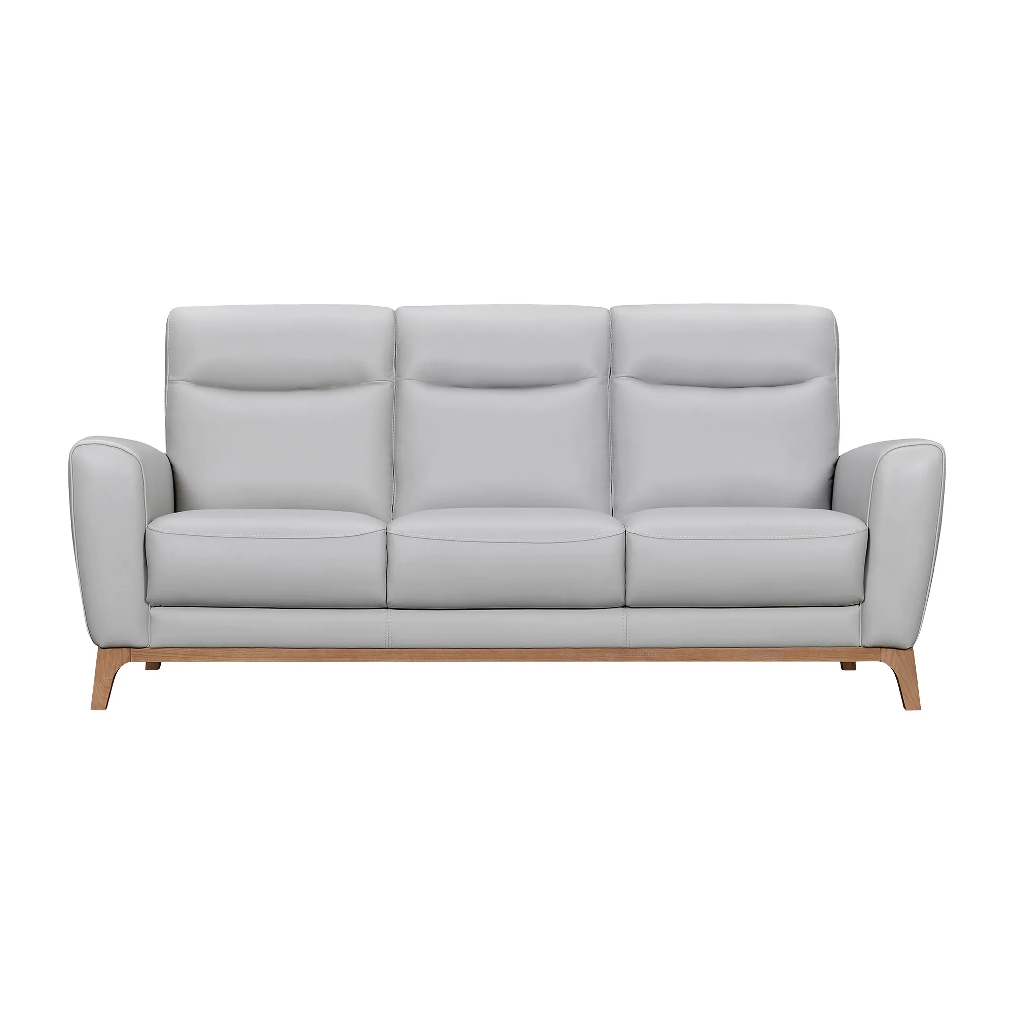 Greyson 83" Dove Gray Leather Sofa