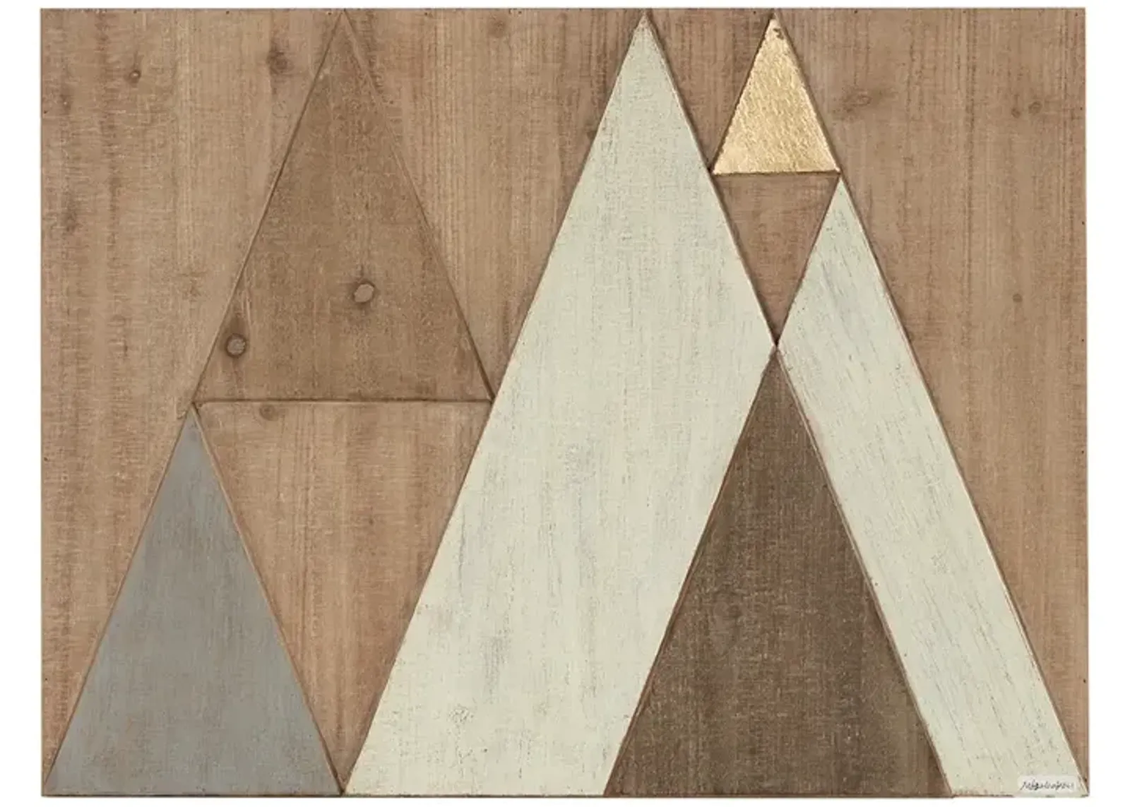 INK+IVY Ranger Natural Layered Triangles Wood Wall Decor