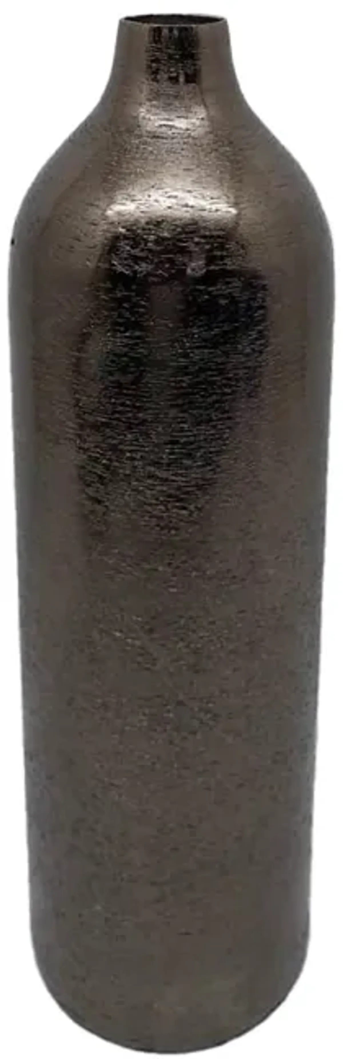 Metal, 18"h Cylinder Vase, Black