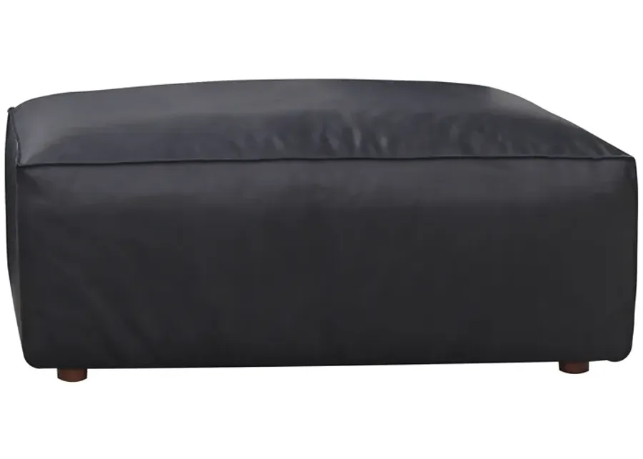 FORM OTTOMAN VANTAGE BLACK LEATHER